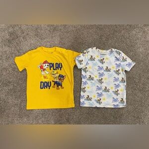 Boys Paw Patrol Play All Day/Sun & Wave Pups Shirts size 5t